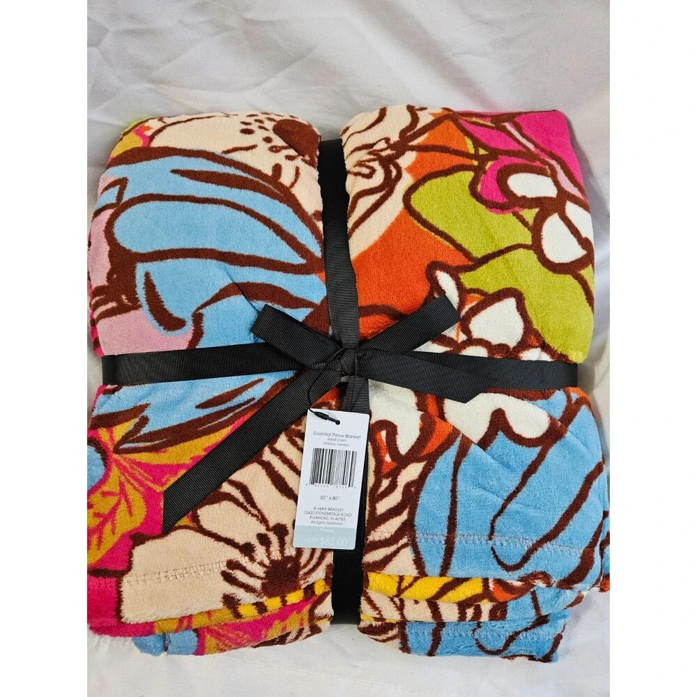 NWT Vera Bradley‎ Essential Throw Blanket	Midday Garden NEW